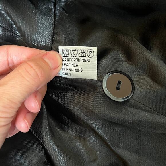 Vtg Y2K Cache Leather Jacket Black Buttery Soft Single Button Baddie Goth Grunge - Picture 7 of 11